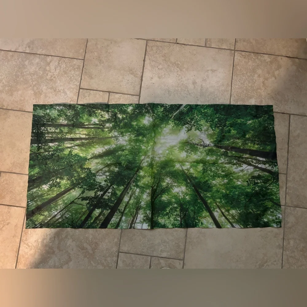Fluorescent Light Cover Green Forest Canopy Ceiling Art - Nature Print